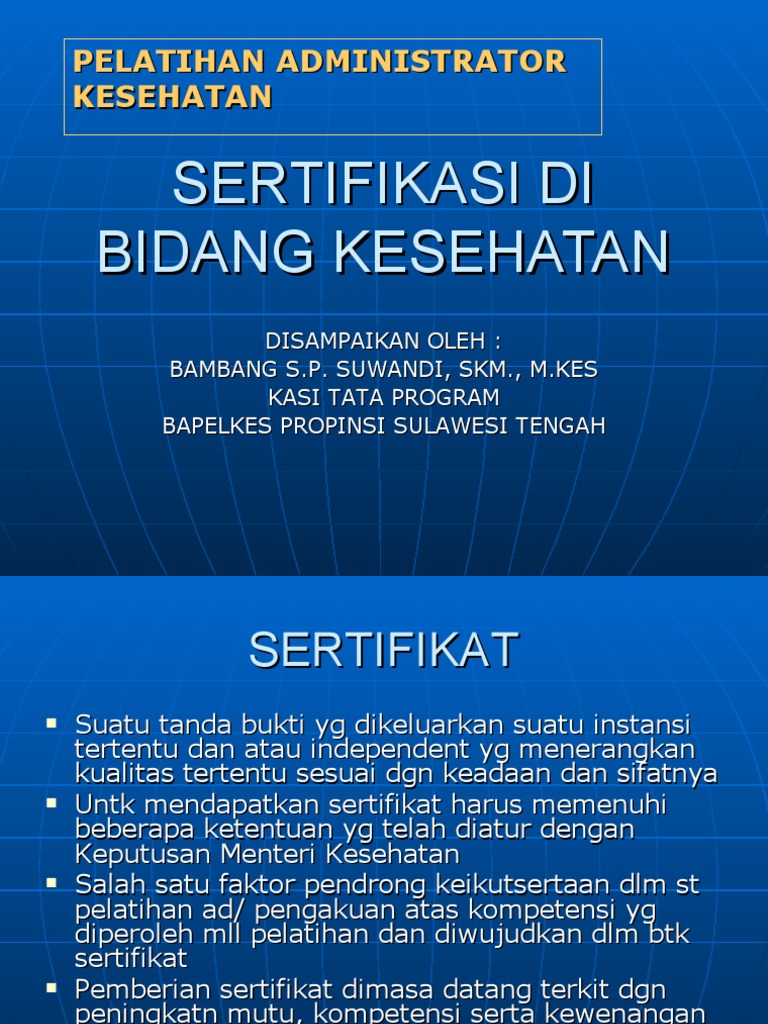 Sertifikasi Profesi untuk Tenaga Kesehatan: Membangun Kepercayaan Konsumen